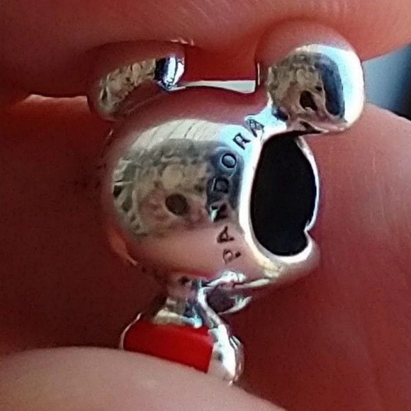 Pandora Disney Mickey & Minnie Mouse SS ALE Charm Bracelet Bead Set 2 Beads NEW! - Picture 5 of 7